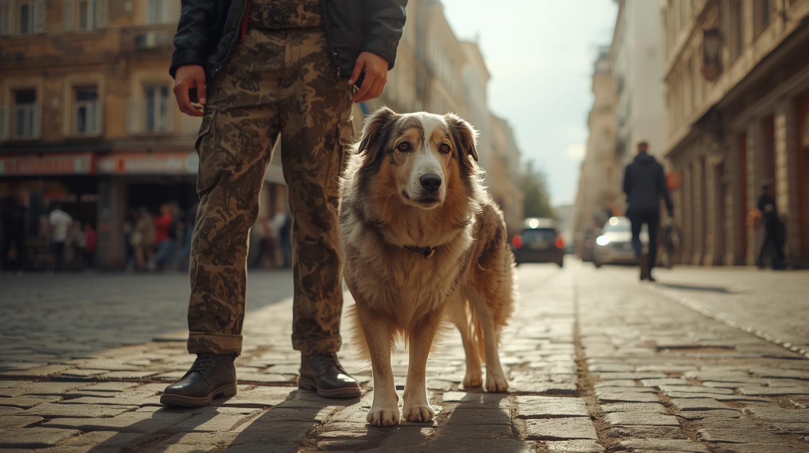 Un perro en la cocina cerca de un tazón de comida.